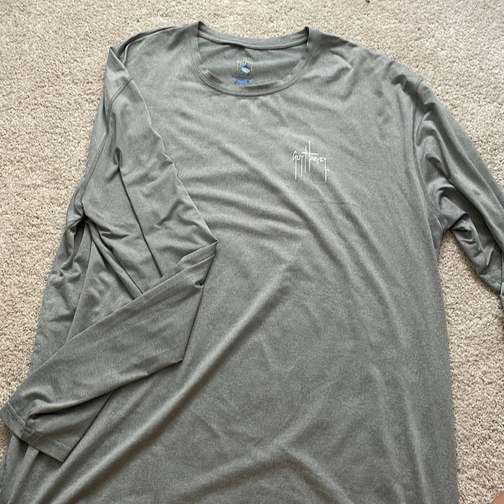 mens Guy Harvey long sleeve tee - performance line - size XL